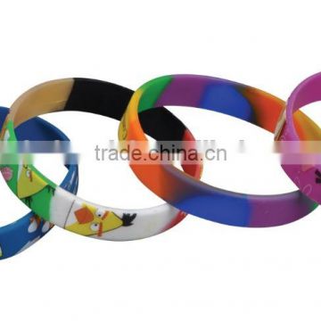 2016 Running Rubber Bracelet Silicone Wristband Embossed Inspirational Printed Fabric Bracelet