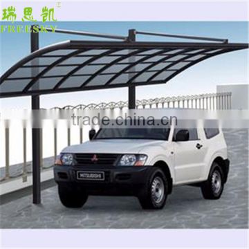 white metal frame 10x20 metal carport with polycarbonate sheet