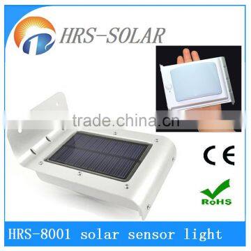 garden outdoor rechargeable aluminum material 16 LED PIR solar led flood light with pir motion sensor