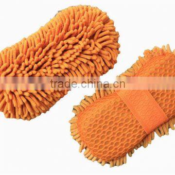 Car care dusting microfiber cleaning sponge with mesh and Band