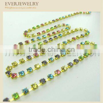 rhinestone glass crystal cup chain