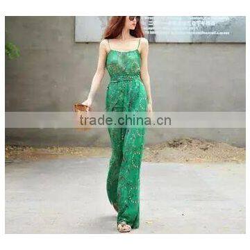 Fashion Laidies Green Floral Jumpsuit