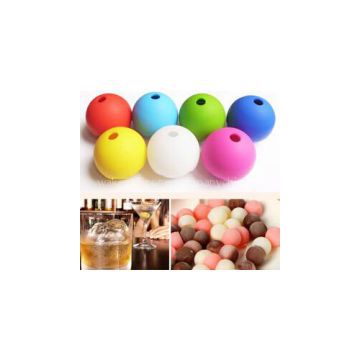 Silicone Round Sphere Ice Ball Maker Mold Perfect for Whiskey Shot Glass, Wine, Fruit Flavor Drinks