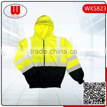 High visibility reflective hoodie jacket