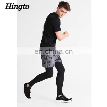 Men active wear polyester camo printing quick drying sports shorts