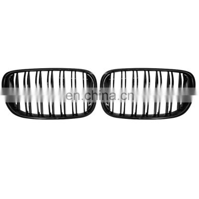 Double-slat grille carbon fiber gloss black front bumper grill for BMW 7 series G11 G12 2015 - IN