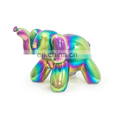 New Factory handmade electroplate craft gift supplies ceramic elephant figurines statue for home decor