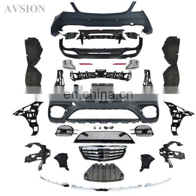 Exquisite workmanship body kit for Mercedes Benz S-class W222 old up to new S450 Model with front/rear bumper assembly
