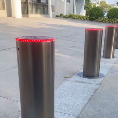 UPARK Automatic Telescopic Bollards with Integral PAS68 Anti-collision Safety Barrier 219*600mm Heavy Duty Bollard