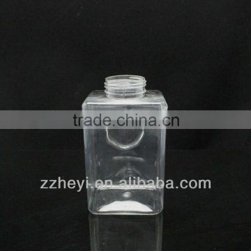 18oz 510ml empty clear rectangular plastic hair lotion bottle for sale