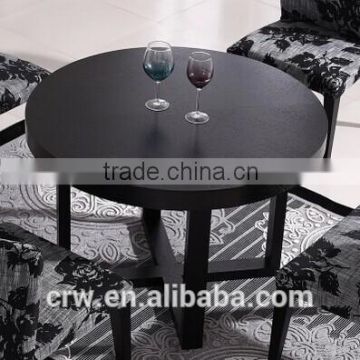 DT-4044 Modern portable round black dining table with durable feature