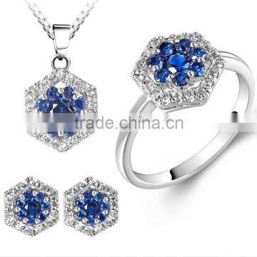 Hot sell 2014 fashion jewelry set beaded zirconia neckalce moti jewelry set