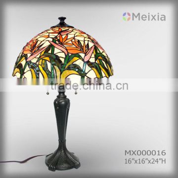 MX000016 paradise bird flower tiffany style stained glass lamp shade for home decoration piece