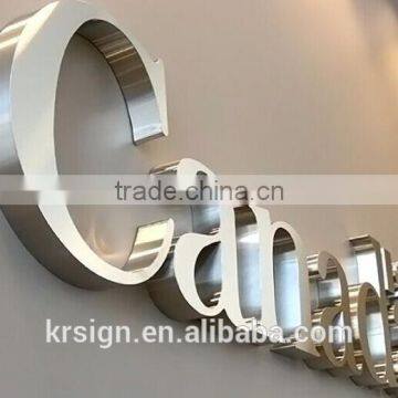 stainless steel shop backlit sign on sale of good quality