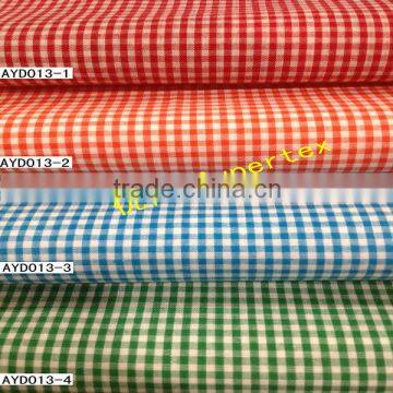 40s 100%cotton yarn dyed gingham check fabric for clothing,shirt with ready bulk