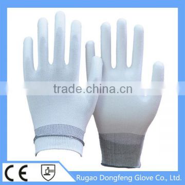 Safety Gloves PU Coated Polyester Gloves Work Labor Gloves