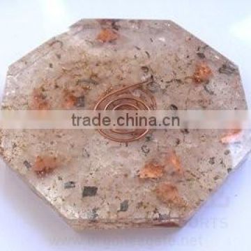 Wholesale Orgonite Crystal Quartz Octagon Vastu Plate : Orgonite Agate