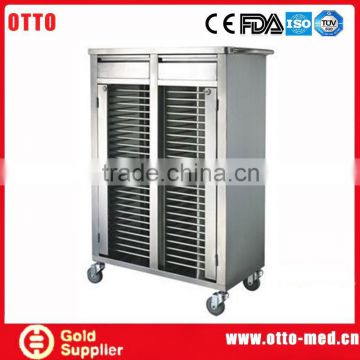Record trolley stainless steel hospital trolley