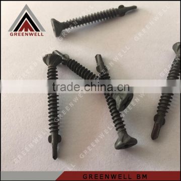 Phosphated self drilling screw with wings for c/u channel