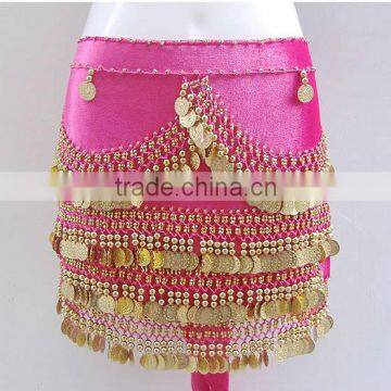 SWEGAL new hotselling coin belt wholesales Belly dance hip scarf wrap SGBDW13016