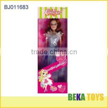 beautiful toy princess with elegant purple cloth elegant doll