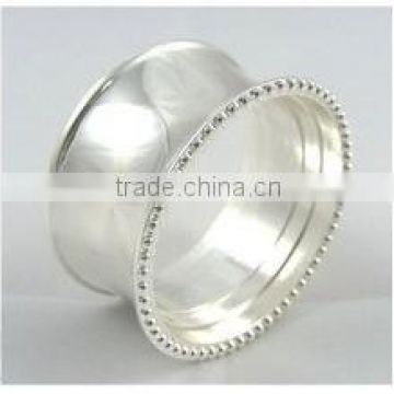 Brass Silver Plated Round Napkin Ring