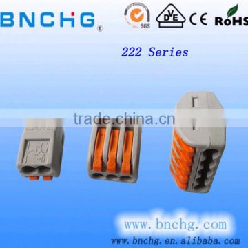 hot sale in Europe wago e clamp wire connector 222 type 3poles