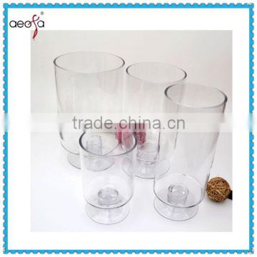 unique tall clear flower glass vase for wedding decoration