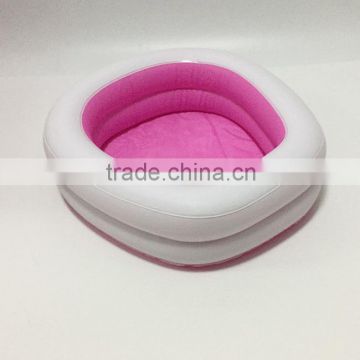 pink inflatable foot spa washing basin, inflatable foot bath basin for travel
