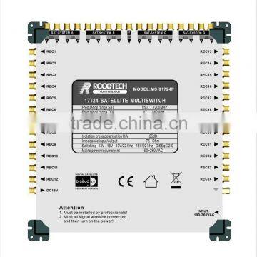 new design 17inputs 24 outputs satellite signal Multiswitch (MS-81724P)
