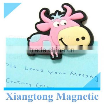 Promotional Pink Happy Cow Magnetic Bookmark for Books/ Customizd Design Logo