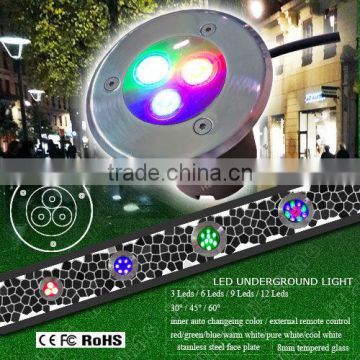 3W RGB led underground light with External/WiFi control (4 wires connection)