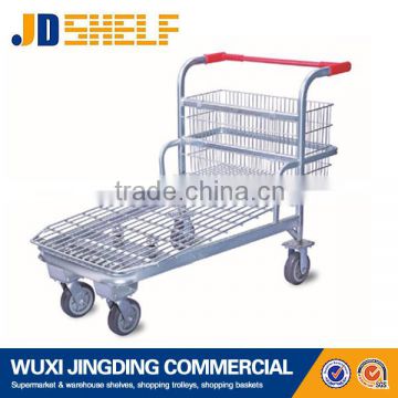double bearing big industrial four wheel folding cart