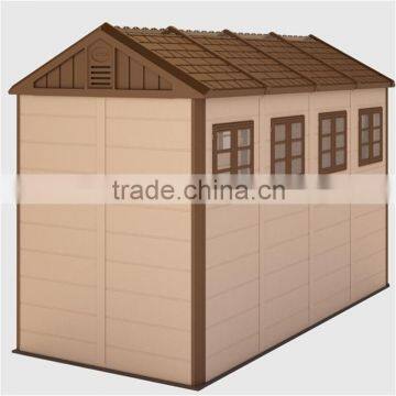 2016 HDPE plastic garden shed for tool storage