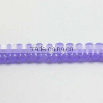 SL72206 Dyed Violet Jade Plain Round Beads