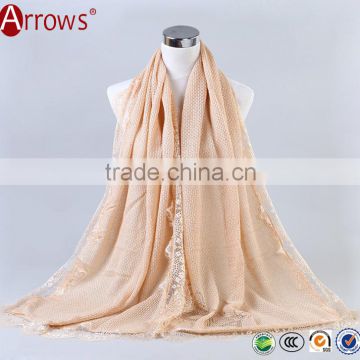 Cheap Price Gray Lace and Shiny Crystal Sequin Fashion Scarves for Women