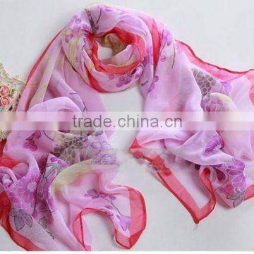printed silk Chiffon Long scarves