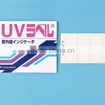 Ultraviolet irradiation sensor label/Widely used for monitoring UV lamp, curing resin/Made in Japan