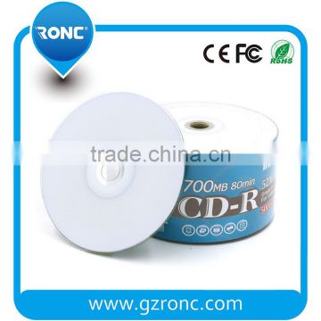 RONC Blank White Injekt Printable CD-R 52X 700MB