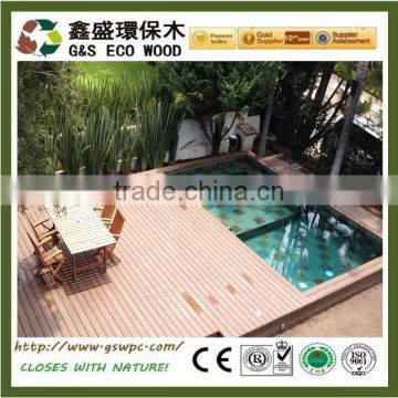 High quality Wood plastic composite decking HDPE solid outdoor terrace wpc decking floor