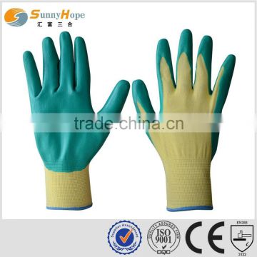 sunnyhope Yellow Palm Gloves with Nylon Nitrile Coated