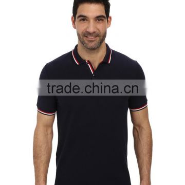 2015 latest custom 100 polyester short sleeve mens fancy pique 100 polyester polo shirts