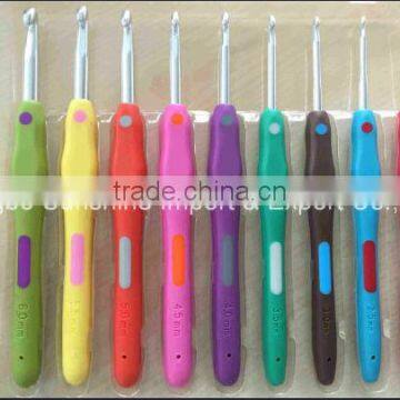 New Design Mixed Color Knitting Needle Crochet Hook Soft TPR Crochet Hook Set