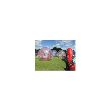 Grass Red Cord Inflatable Zorb Ball Inflatable Human Hamster Ball 2.8m x 1.8m Dia