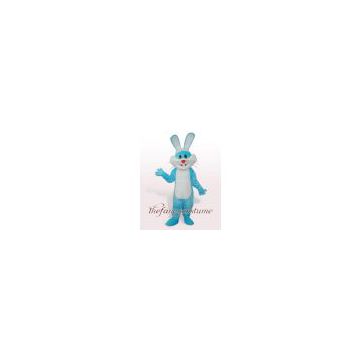 Fur Blue Rabbit Mascot Costume Christmas Party Dress