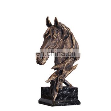 Chinese Craft Creative Resin Antique Bronze Resin Horse Head Decoration