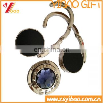 Fashion design round shape and high quality Novelty metal foldable bag holder for table