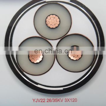 8.7/15KV XLPE insulation LSZH sheath steel tape armoured aluminium tape screen power cable 35mm aluminum power cable