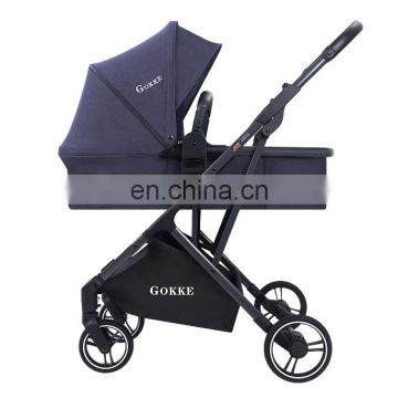 Large Canopy Easy Folding Reversing  2 in 1 Baby Strollers Walkers with Carrycot