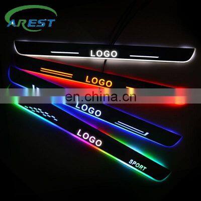 Car Inner LED Door Sill Proector Light For Renault Koleos 2008-2020 Kaptur 2016-2020 Kwid 2015- 2020 Acrylic Car Welcome Pedal